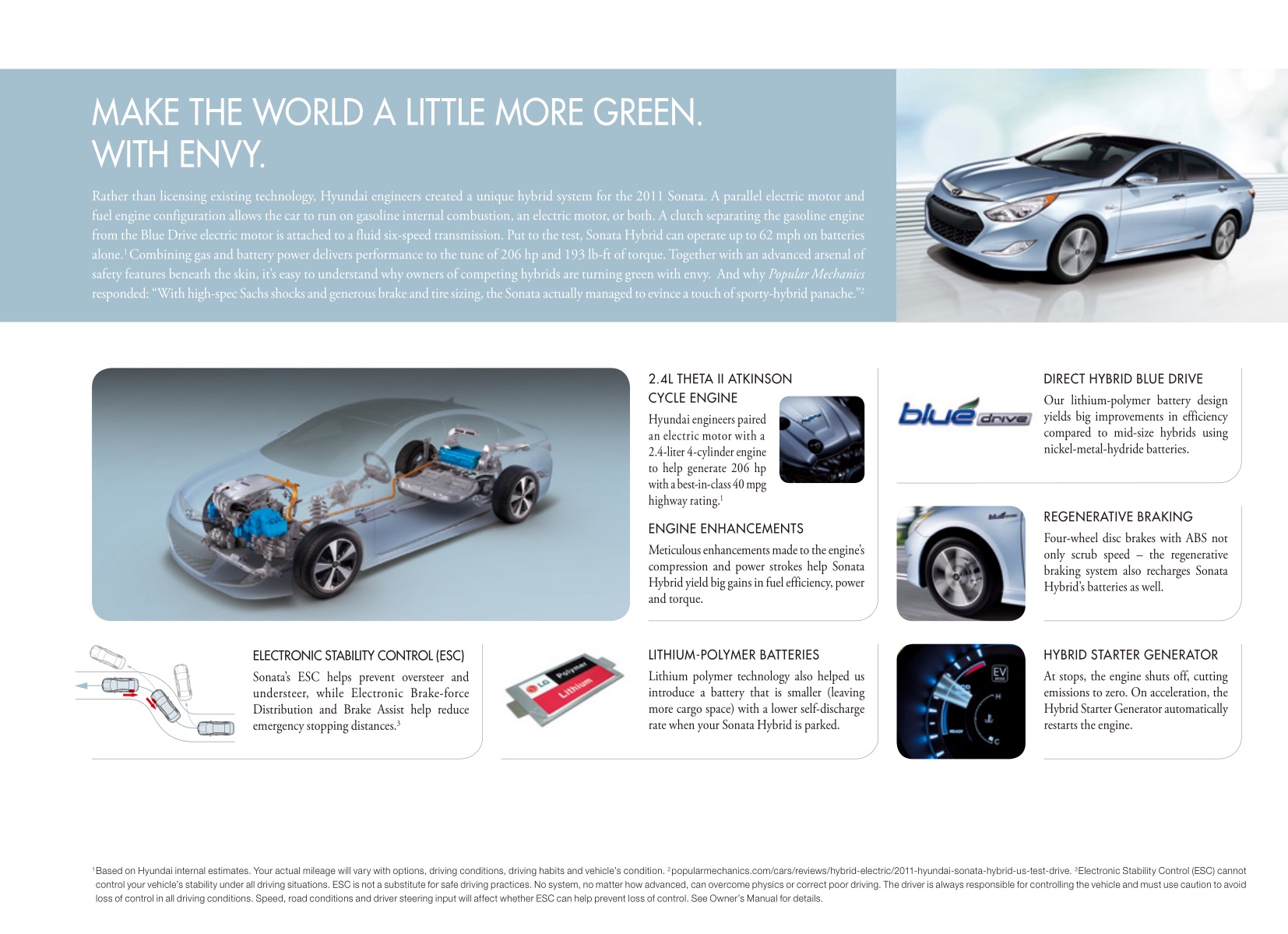 2011 Hyundai Sonata Hybrid Brochure Page 5